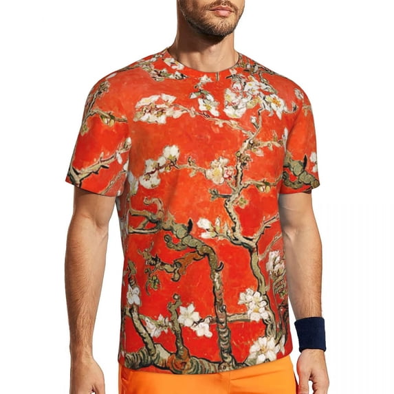 T Shirt For Men Running T-Shirt For Man Vincent Van Gogh Harajuku Poppies Cornflowers Summer Tees O