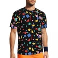 thumbnail image 1 of T Shirt For Men Running T-Shirt For Man Vintage 80S Polka Dots Harajuku Dark Rainbow Spots Summer Te, 1 of 7