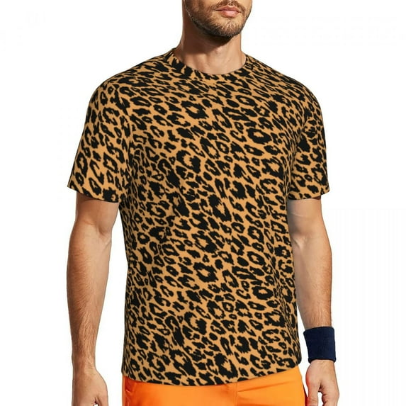 T Shirt For Men Running T-Shirt For Men Classic Leopard T-Shirts Harajuku Animal Print Beach Tees O