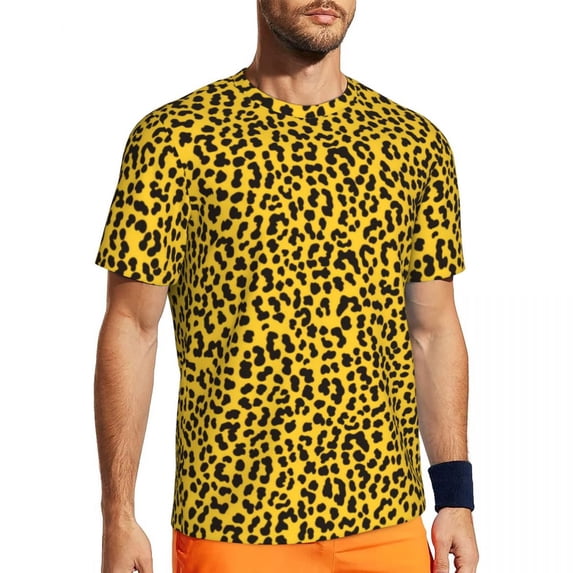 T Shirt For Men Running T-Shirt For Men Classic Leopard T-Shirts Harajuku Animal Print Beach Tees O