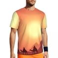 thumbnail image 1 of T Shirt For Men Sahara Desert Gym T-Shirt Summer Golden Sunset Retro Popular Tee Shirt For Couple Gr, 1 of 7