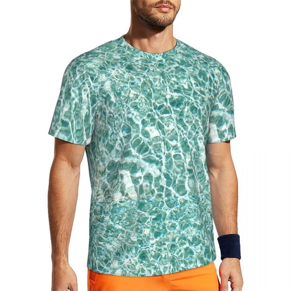 T Shirt For Men Shallow Water T-Shirt Couple Rainbow Glow Print Streetwear Sportswear Breathable Bea