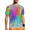 thumbnail image 1 of T Shirt For Men Shallow Water T-Shirt Couple Rainbow Glow Print Streetwear Sportswear Breathable Bea, 1 of 6