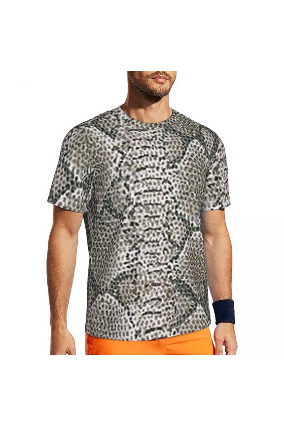 T Shirt For Men Vintage Snakeskin Gym Summer Snake Skin Print Animal Vintage T-Shirts Harajuku Tshir
