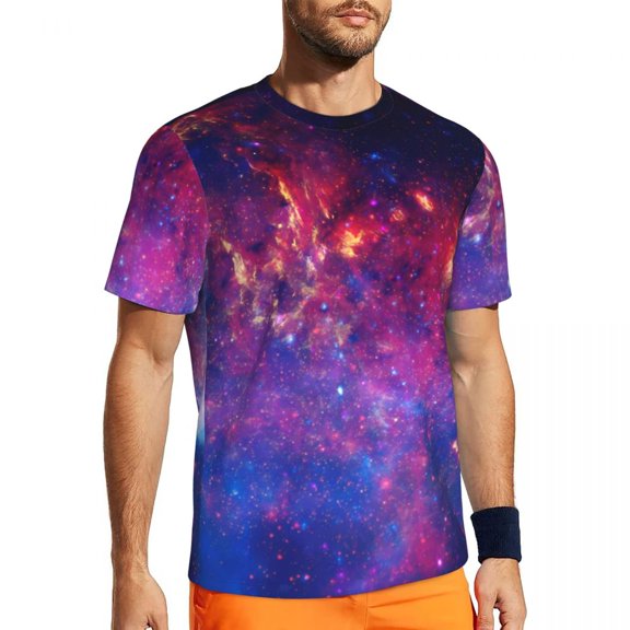 T Shirt For Men Space Design Art Sports Summer Galaxy Print Funny T-Shirts Novelty Tshirt For Male G
