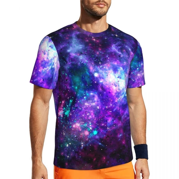 T Shirt For Men Space Design Art Sports Summer Galaxy Print Funny T-Shirts Novelty Tshirt For Male G