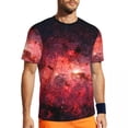 thumbnail image 1 of T Shirt For Men Space Design Art Sports Summer Galaxy Print Funny T-Shirts Novelty Tshirt For Male G, 1 of 7