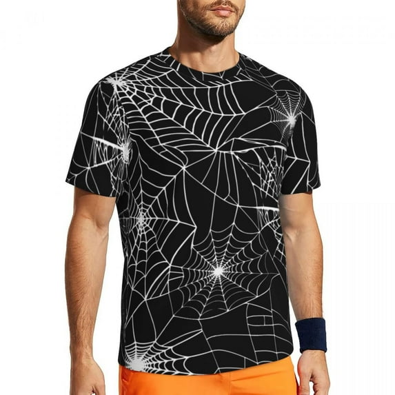 T Shirt For Men Spooky Halloween Pumpkin Print Trending Running T-Shirts Short Sleeve Quick-drying T