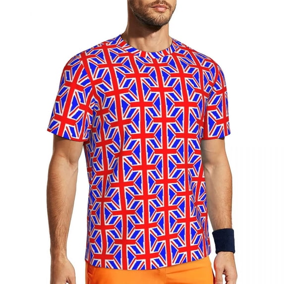 T Shirt For Men Sports British Flag T-Shirts Fashion I LOVE The United Kingdom Summer Tees O Neck Vi