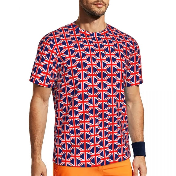 T Shirt For Men Sports British Flag T-Shirts Fashion I LOVE The United Kingdom Summer Tees O Neck Vi