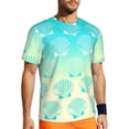 thumbnail image 1 of T Shirt For Men Sports Sea Shells Popular Gold and Black Summer Tee Shirt O Neck Streetwear Design T, 1 of 7
