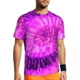 thumbnail image 1 of T Shirt For Men Sportswear For Male Green Tie Dye Novelty Abstract Print Summer Tees O Neck Awesome, 1 of 7