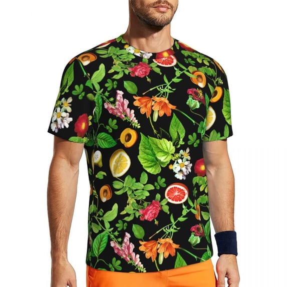 T Shirt For Men Sportswear T-Shirt For Couple Cute Fruit Harajuku Red Watercolor Cherries Summer Tee
