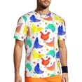 thumbnail image 1 of T Shirt For Men Sportswear T-Shirt For Man Chicken Art Novelty Cute Hen Print Beach Tee Shirt O Neck, 1 of 7