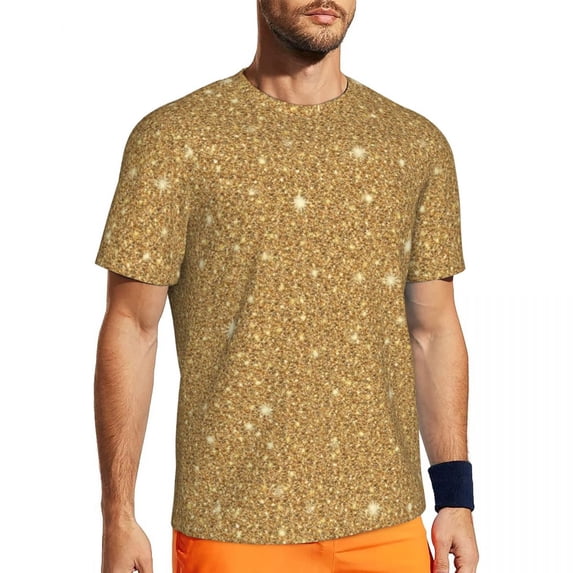T Shirt For Men Sportswear T-Shirt For Man Faux Glitter Sparkle Fashion Purple Pink Ombre Summer Tee