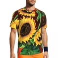 thumbnail image 1 of T Shirt For Men Sportswear T-Shirt For Man Sunflower Print Harajuku Nature Flower Beach Tee Shirt O, 1 of 7