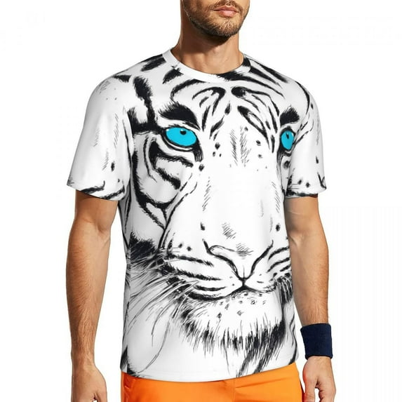 T Shirt For Men Sportswear T-Shirt For Man Tiger Stripes Hippie Animal Print Summer Tee Shirt O Neck
