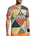 thumbnail image 1 of T Shirt For Men Squares Of Patchwork Gym T-Shirt Summer Colorful Vintage Pattern Casual Trending Tsh, 1 of 7