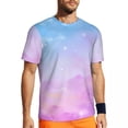 thumbnail image 1 of T Shirt For Men Star Cloud T-Shirt Galaxy Print Trendy Cool Sportswear Short Sleeve Comfortable Tops, 1 of 7