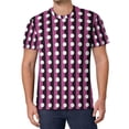 thumbnail image 1 of T Shirt For Men Striped Polka Dot Green And White Retro Men Awesome Tshirt Original Short Sleeve Pat, 1 of 7