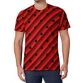 thumbnail image 1 of T Shirt For Men Striped Polka Dot Green And White Retro Men Awesome Tshirt Original Short Sleeve Pat, 1 of 7