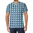 thumbnail image 1 of T Shirt For Men Striped Polka Dot Green And White Retro Men Awesome Tshirt Original Short Sleeve Pat, 1 of 7