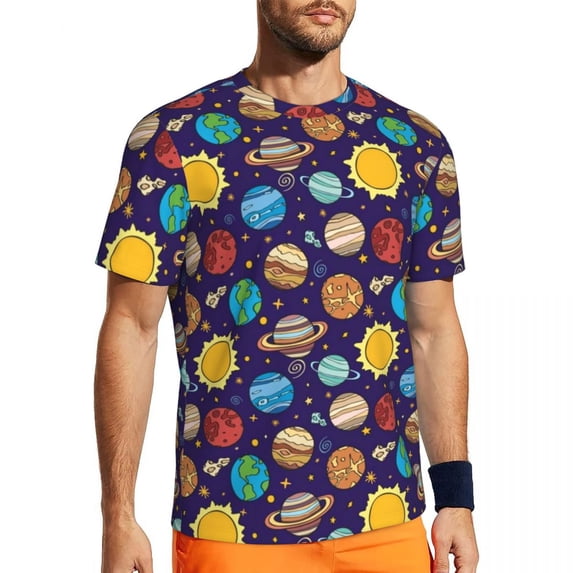 T Shirt For Men Sun And Moon Retro Gym T-Shirt Beach Astronomy Witch Classic Trending Tee Shirt For