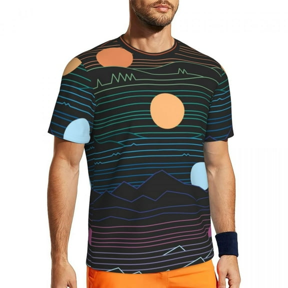 T Shirt For Men Sun And Moon Retro Gym T-Shirt Beach Astronomy Witch Classic Trending Tee Shirt For