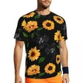 thumbnail image 1 of T Shirt For Men Sunflower Blooming Gym T-Shirt Summer Hippie Vibes Peace Flower Vintage Harajuku Tsh, 1 of 7