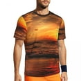 thumbnail image 1 of T Shirt For Men Sunset Print Subtle Pan Flag Hip Hop Running T-Shirts Short Sleeves Quick Dry Tops B, 1 of 7