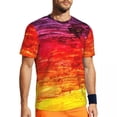thumbnail image 1 of T Shirt For Men Sunset Print Subtle Pan Flag Hip Hop Running T-Shirts Short Sleeves Quick Dry Tops B, 1 of 7