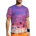 thumbnail image 1 of T Shirt For Men Sunset Print Subtle Pan Flag Hip Hop Running T-Shirts Short Sleeves Quick Dry Tops B, 1 of 7