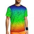 thumbnail image 1 of T Shirt For Men Sunset Print Subtle Pan Flag Hip Hop Running T-Shirts Short Sleeves Quick Dry Tops B, 1 of 7