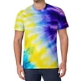 thumbnail image 1 of T Shirt For Men Tie Dye T-Shirt Yellow Orange Red Spiral Streetwear T-Shirts O-Neck Hip Hop Tshirt B, 1 of 7