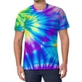 thumbnail image 1 of T Shirt For Men Tie Dye T-Shirt Yellow Orange Red Spiral Streetwear T-Shirts O-Neck Hip Hop Tshirt B, 1 of 7