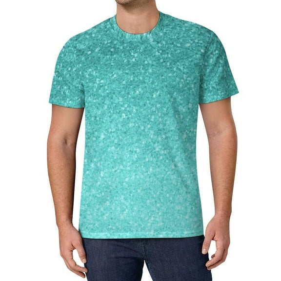 T Shirt For Men Trending Metallic Colorful Light Green Harajuku T-Shirts Basic Tee Shirt Summer Shor