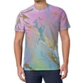 thumbnail image 1 of T Shirt For Men Trending Metallic Colorful Light Green Harajuku T-Shirts Basic Tee Shirt Summer Shor, 1 of 7