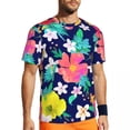 thumbnail image 1 of T Shirt For Men Tropical Floral Hibiscus Running Summer Jungle Parrot Fun T-Shirts Harajuku Tshirt F, 1 of 7