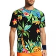 thumbnail image 1 of T Shirt For Men Tropical Floral Hibiscus Running Summer Jungle Parrot Fun T-Shirts Harajuku Tshirt F, 1 of 7