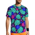 thumbnail image 1 of T Shirt For Men Tropical Floral Hibiscus Running Summer Jungle Parrot Fun T-Shirts Harajuku Tshirt F, 1 of 7