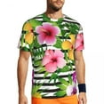 thumbnail image 1 of T Shirt For Men Tropical Floral T-Shirt Couple Botanical Garden Streetwear Sportswear Breathable Bea, 1 of 7