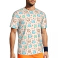 thumbnail image 1 of T Shirt For Men Vibrant Owl Running Summer Retro Floral Print Casual T-Shirts Hippie Tshirt For Men, 1 of 7