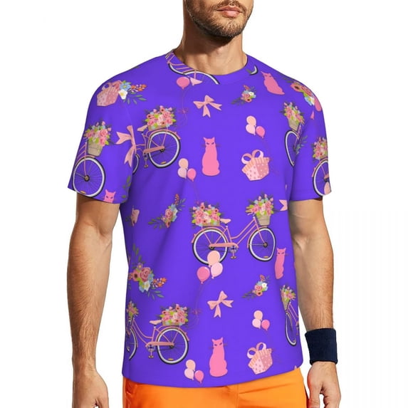 T Shirt For Men Vintage Bicycles Sports T-Shirt Summer Colorful Print Vintage T-Shirts Hippie Tee Sh
