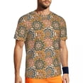 thumbnail image 1 of T Shirt For Men Vintage Mandala Art Funky Painted Medallion Hip Hop Sports Short Sleeve Quick Dry Ts, 1 of 7