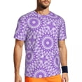 thumbnail image 1 of T Shirt For Men Vintage Mandala Art Funky Painted Medallion Hip Hop Sports Short Sleeve Quick Dry Ts, 1 of 7