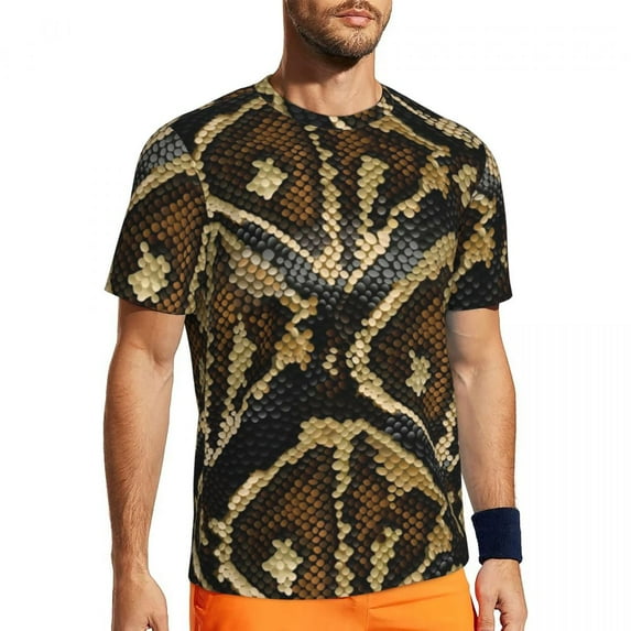 T Shirt For Men Vintage Snakeskin Gym Summer Snake Skin Print Animal Vintage T-Shirts Harajuku Tshir