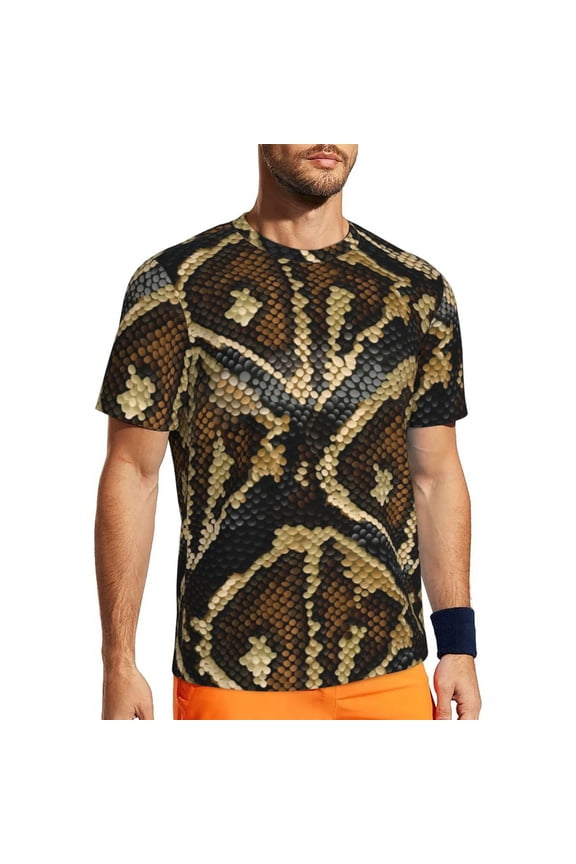 T Shirt For Men Vintage Snakeskin Gym Summer Snake Skin Print Animal Vintage T-Shirts Harajuku Tshir