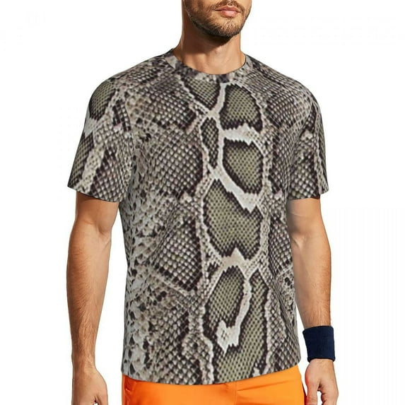 T Shirt For Men Vintage Snakeskin Gym Summer Snake Skin Print Animal Vintage T-Shirts Harajuku Tshir