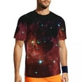 thumbnail image 1 of T Shirt For Men Watercolor Sky T-Shirt Lake Northern Lights Harajuku Sportswear Short Sleeve Tops Su, 1 of 7