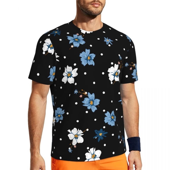 T Shirt For Men White Daisies Gym T-Shirt Summer Flowers Print Art Fun Harajuku Tee Shirt For Male P